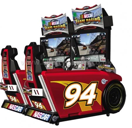 Global VR Nascar Team Racing Deluxe Twin Arcade Machine