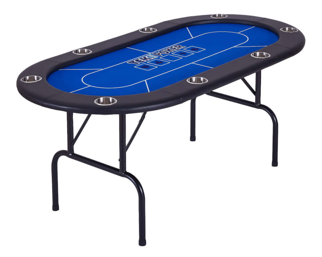 oval folding leg poker table