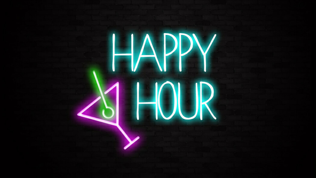 Happy Hour Neon Bar Sign | Liberty Games