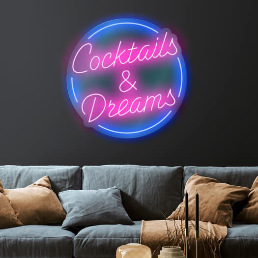 Cocktails & Dreams LED Neon Sign | Liberty Games