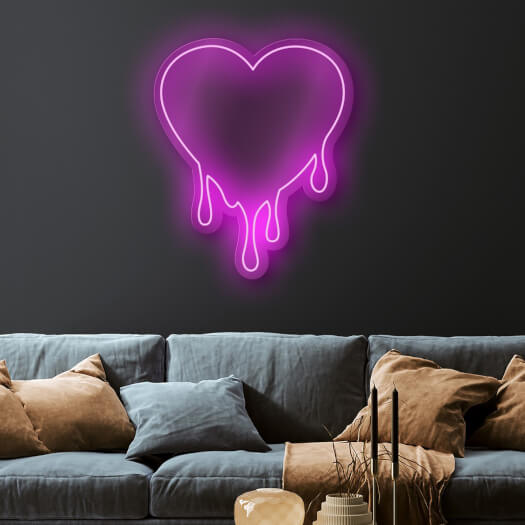 Dripping Heart Led Neon Sign 