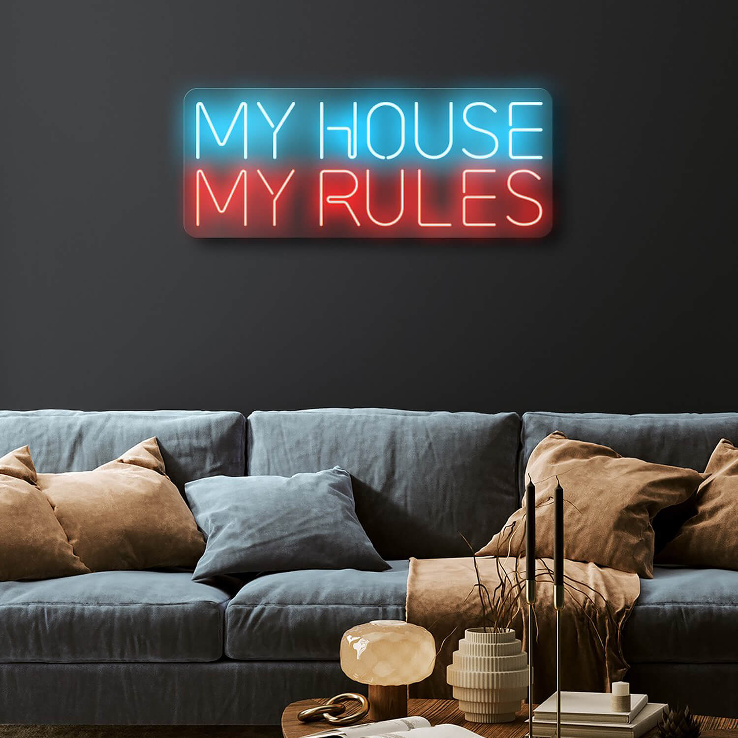 My House My Rules LED Neon Sign | Liberty Games