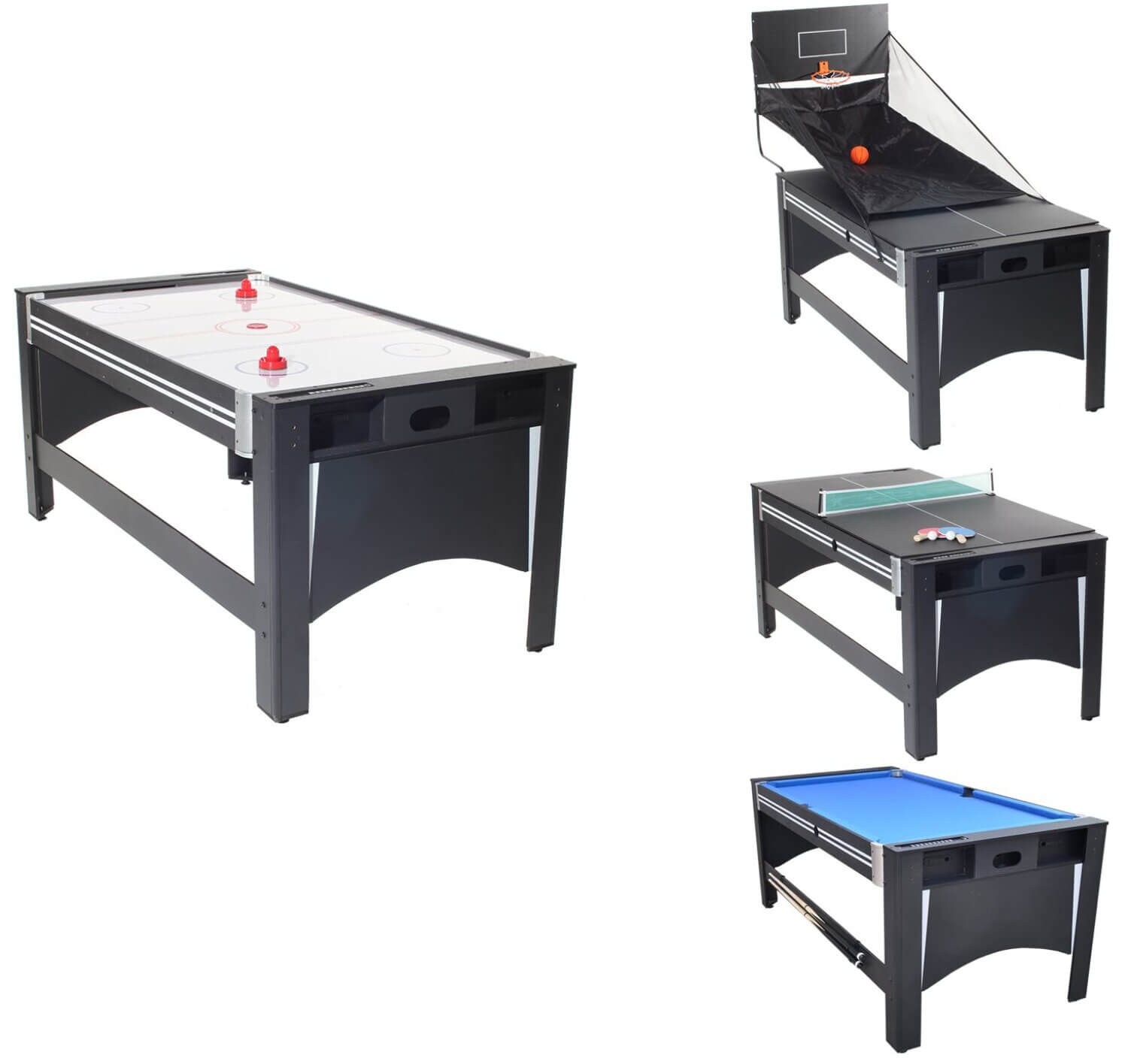 Strikeworth 4-in-1 Multi Games Table with Blue Cloth | Liberty Games