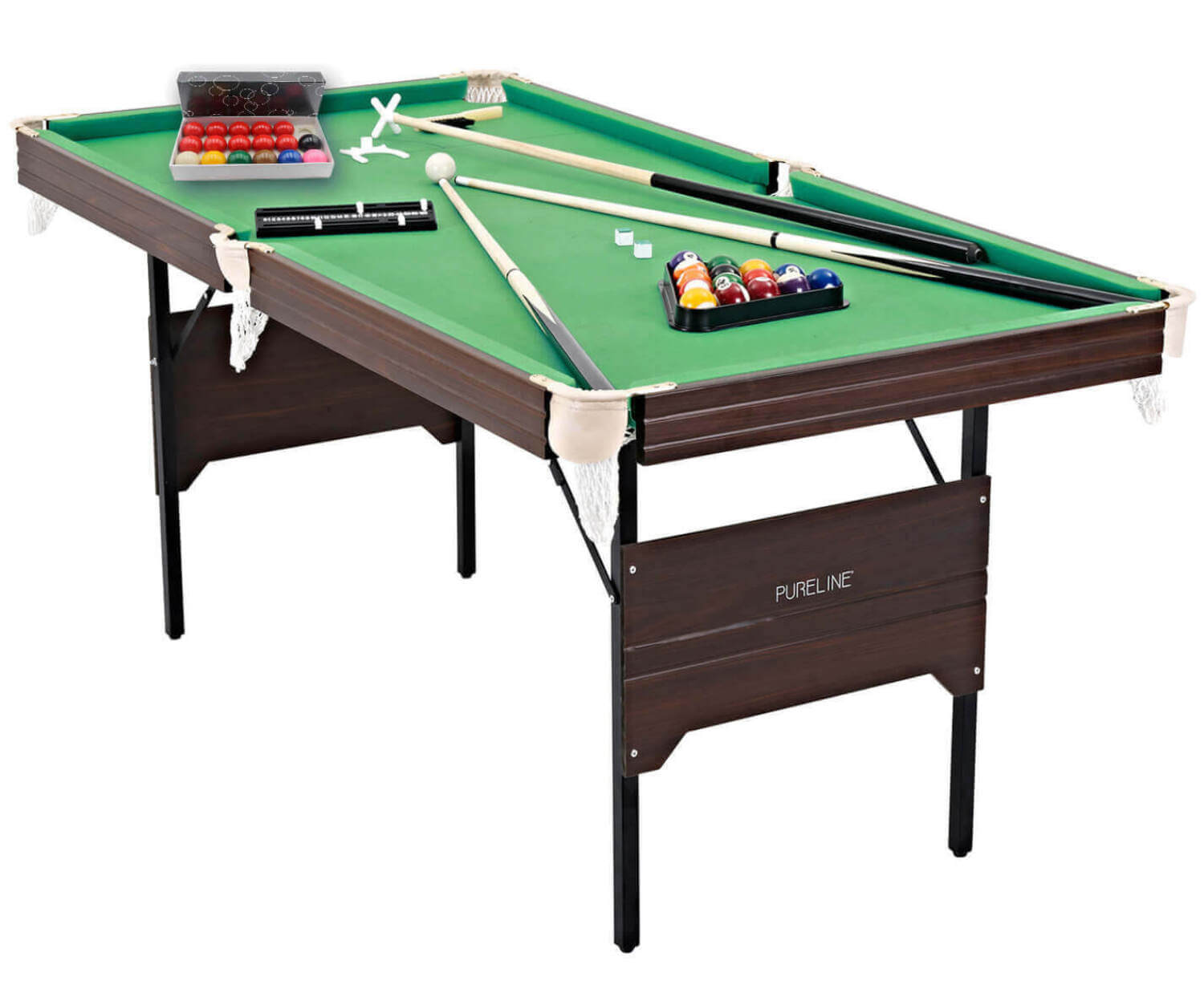 Pureline 6ft Folding Snooker & Pool Table | Liberty Games