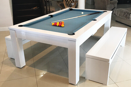 A Phoenix pool and dining table.