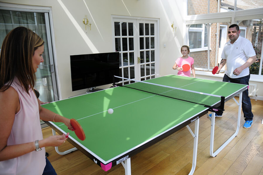professional table tennis table size