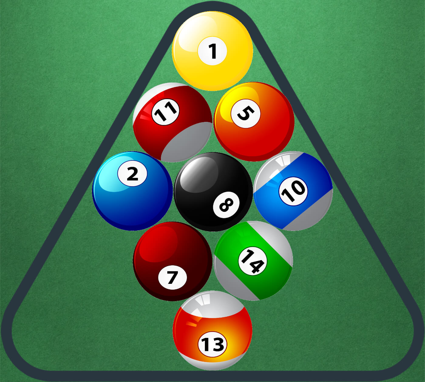 all red balls with pool