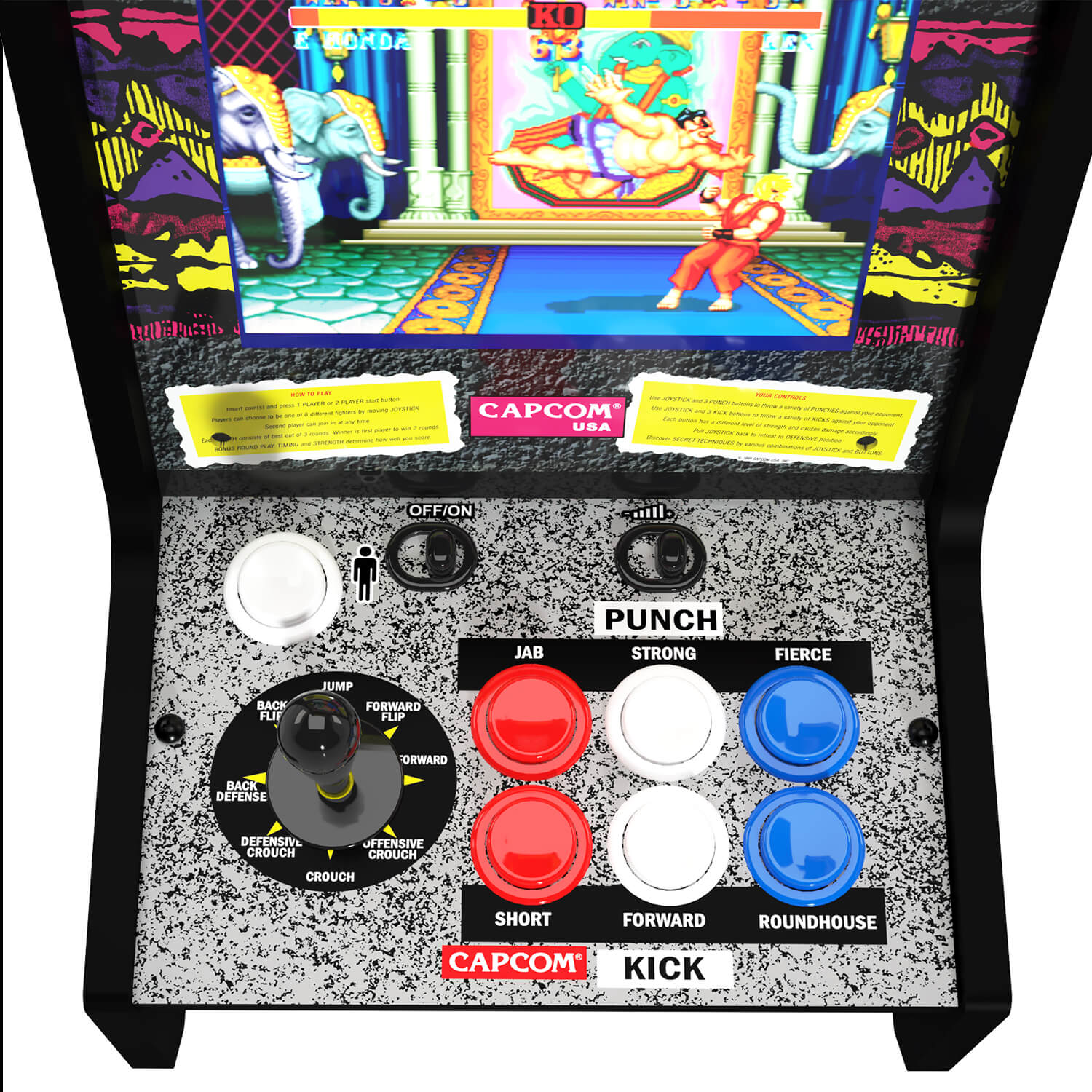 Arcade1Up Street Fighter II Countercade Liberty Games   13203 Arcade1up Street Fighter Countercade Controls 