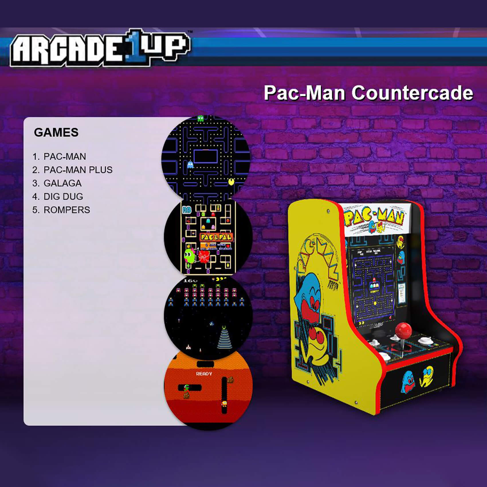 Arcade1Up Pac-Man Countercade Arcade Machine | Liberty Games