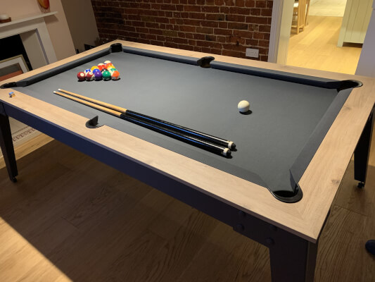The Steel 6ft Slate Bed American Pool Table | Liberty Games